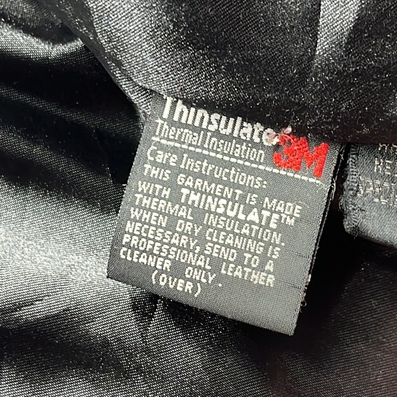 Wilson Leather Coat Full Zip/button Thinsulate Lined Size Med Pre-Owed - Picture 6 of 14